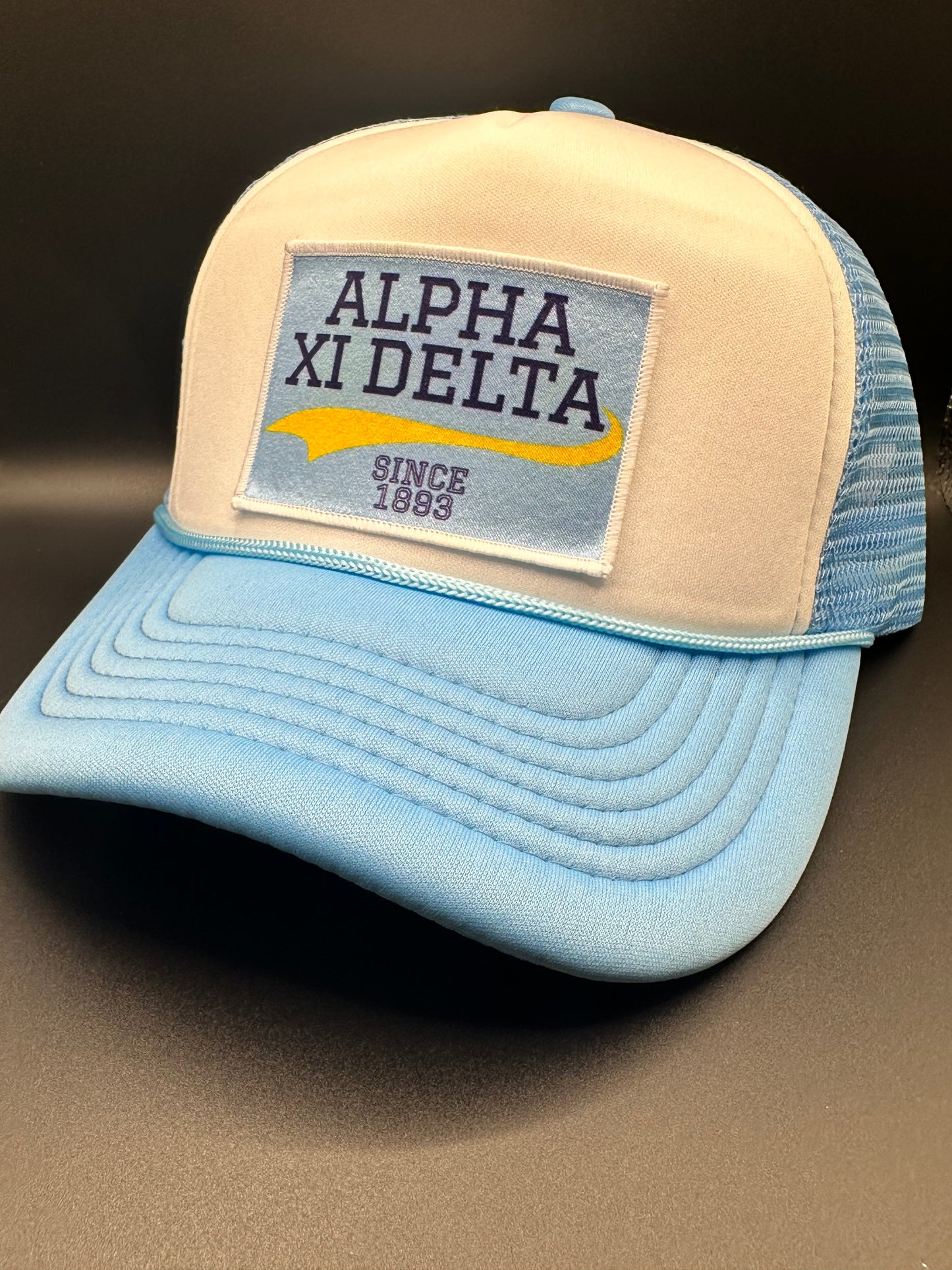 Alpha Xi trucker hat with patch