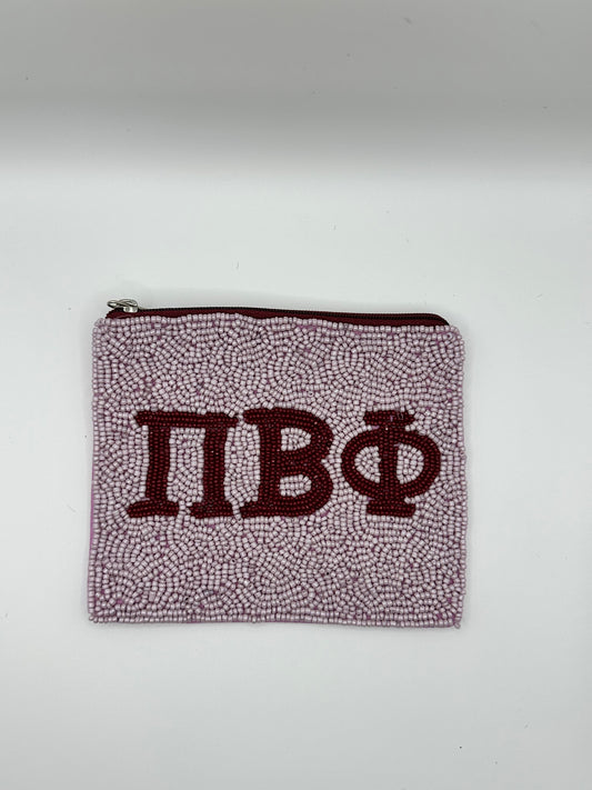 Pi Beta Phi Beaded pouch