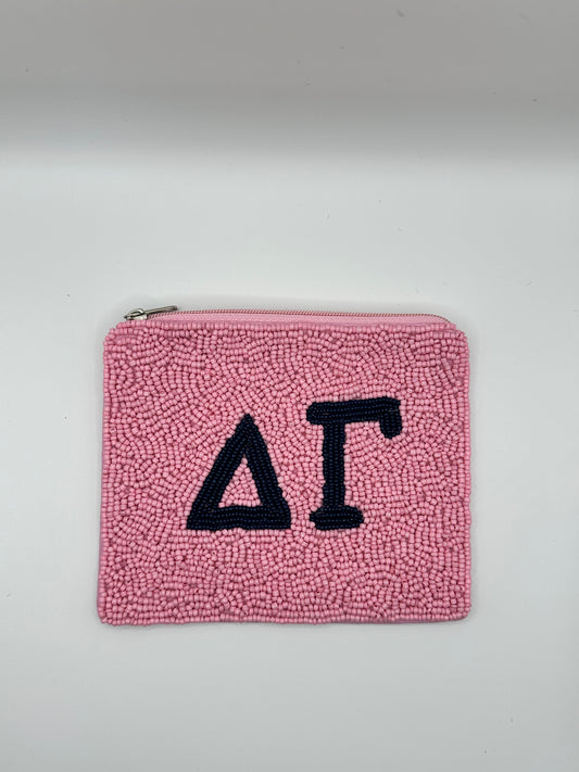 Delta Gamma Beaded pouch