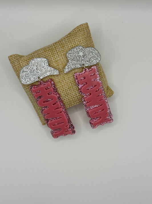 Pink Howdy Earrings