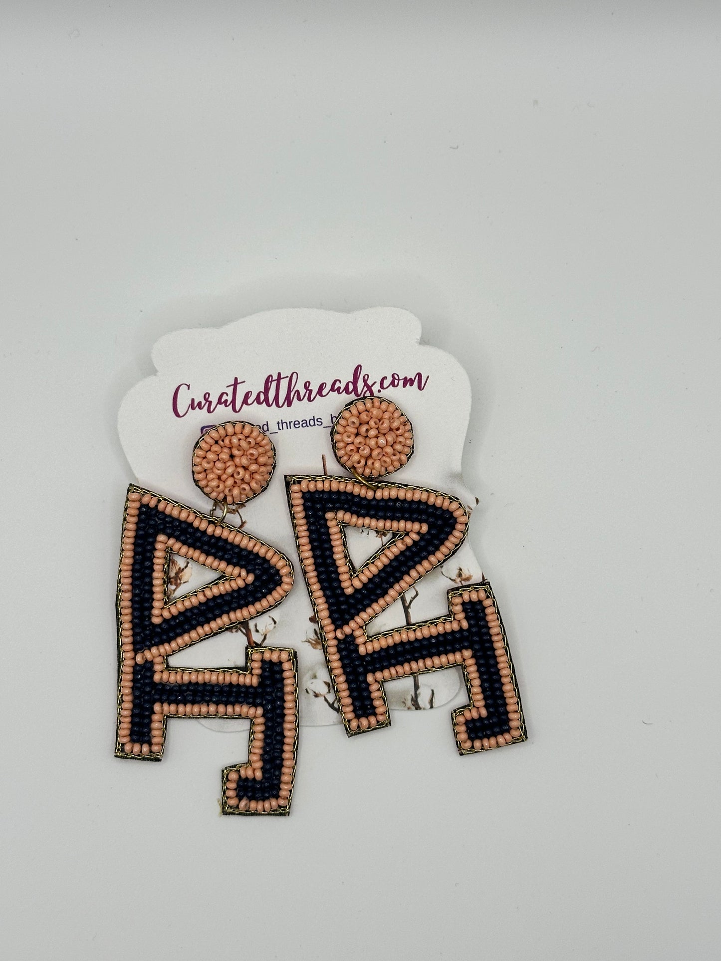 Delta Gamma Beaded earrings